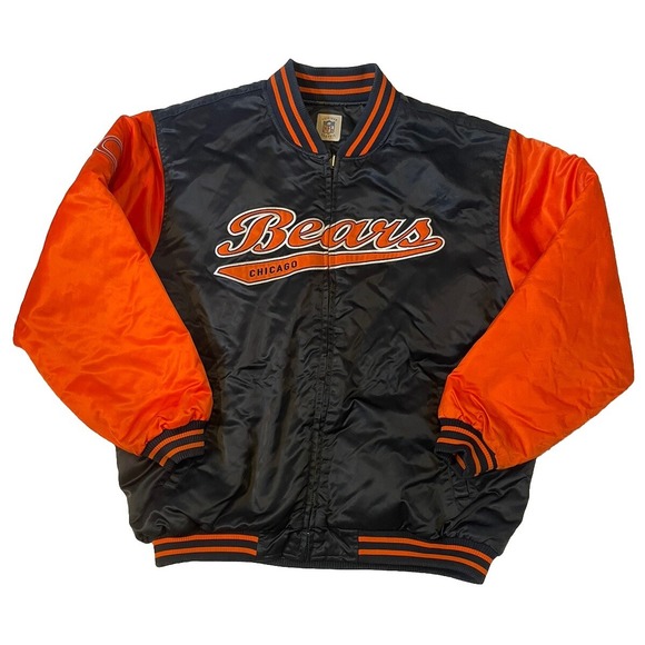 Vintage NFL Reebok Chicago Bears Gridiron Classics Reversible Zip Jacket Large - Picture 1 of 10